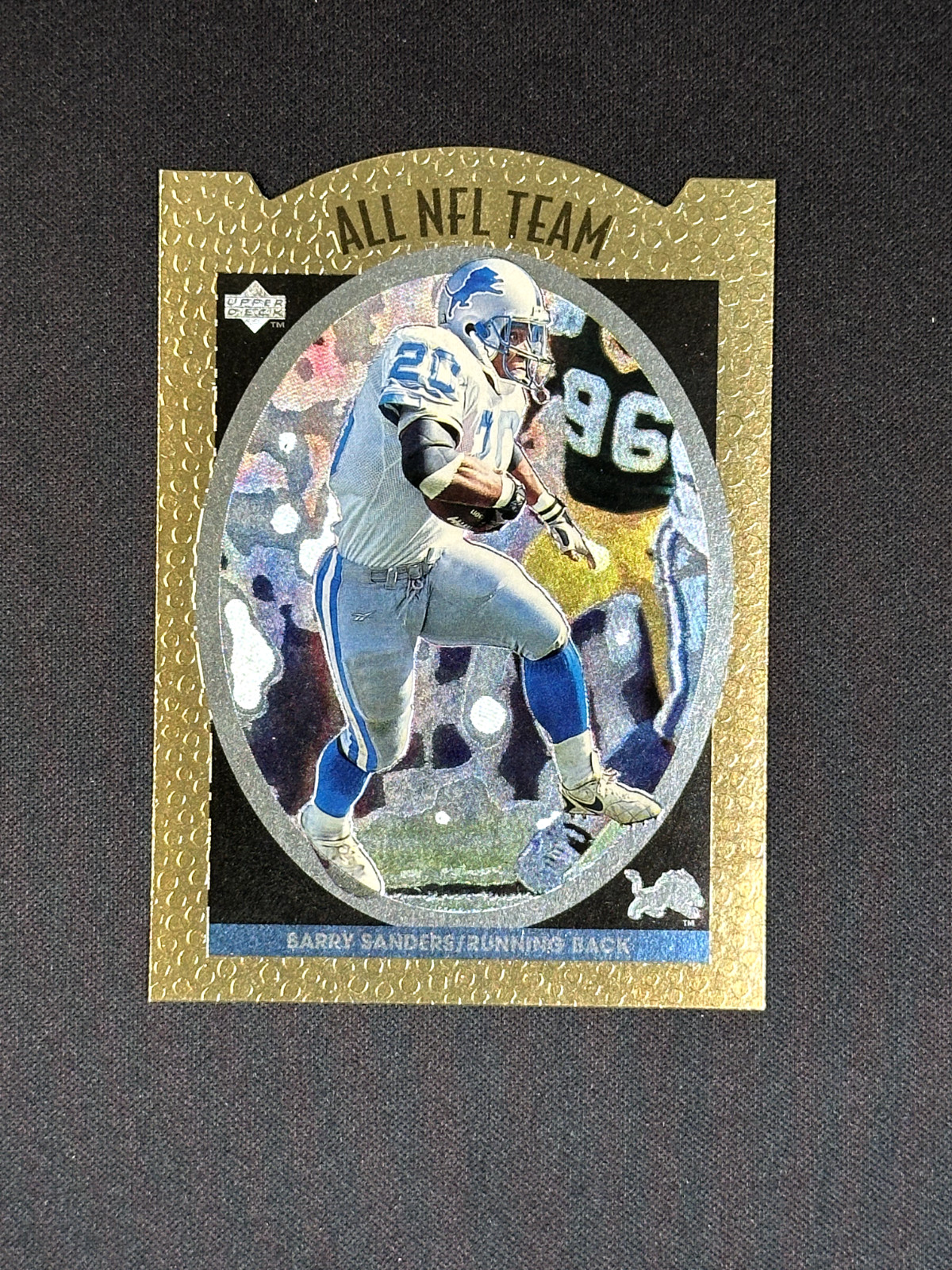 1996 Upper Deck Silver Collection Barry Sanders #AN10 All NFL Team Gold Die Cut