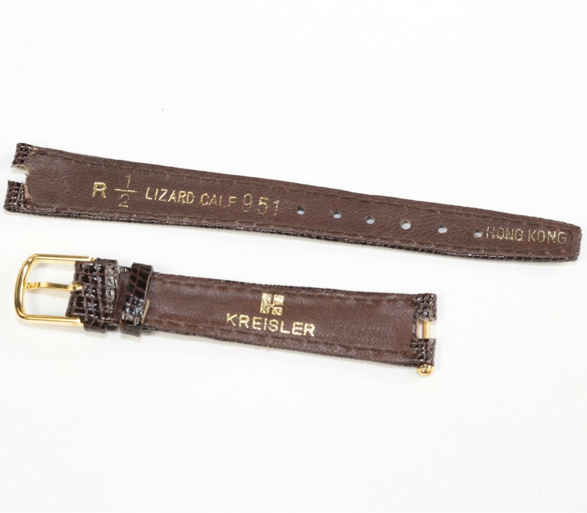 5 Kreisler Watch Straps made of Lizard-Grained Calfskin Leather NOS Watch strap lizard species protection certified main image 3