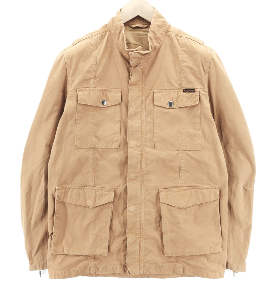 Nudie Jeans Mick Mens Jacket M Brown Patch Pockets Zip Up Nudie Jeans Mick Mens Jacket M Brown Patch Pockets Zip Up