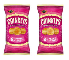 Jacob's Prawn Cocktail Flavour Crinklys 6 X 23g  PACK OF 2