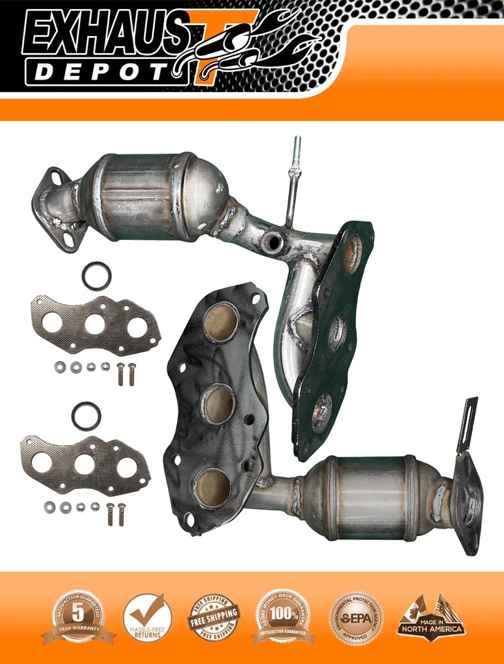 Convertidor catalítico colector para Lexus RX350 2012-2015 3,5 L BANCO 1 Y BANCO 2 JUEGO Foto 4 de 4