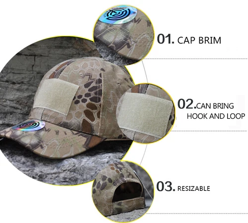 Tactical Camo Baseball Cap Operator Ripstop Mütze Herren Army Airsoft Militär Kadett - Bild 2 von 18