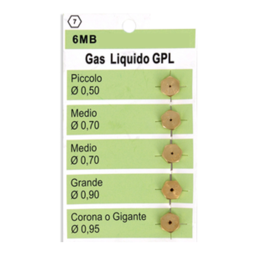 Serie ugelli piano cottura Indesit 4 fuochi + corona GPL passo 6MB