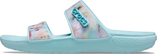 NEW Crocs Classic Graphic Two-Strap Slide Sandal Men display picture 2
