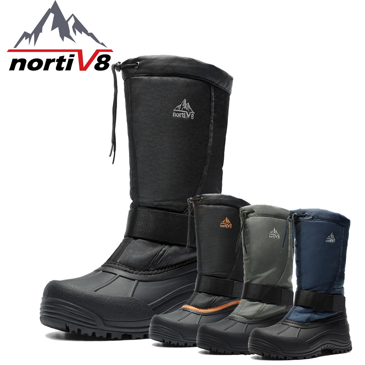 NORTIV 8 Men's Winter Warm Snow Boots Waterproof Outdoor Non-slip