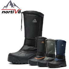 NORTIV 8 Men's Winter Warm Snow Boots Waterproof Outdoor Non-slip Hiking Boots
