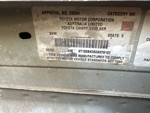 2005 Toyota Camry XV30 Left Front Door Trim 02-06 LE SE XLE #B657 - Picture 3 of 8