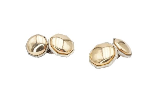 Gucci Vintage Cufflinks Interlocking GG Logo Double G Gold