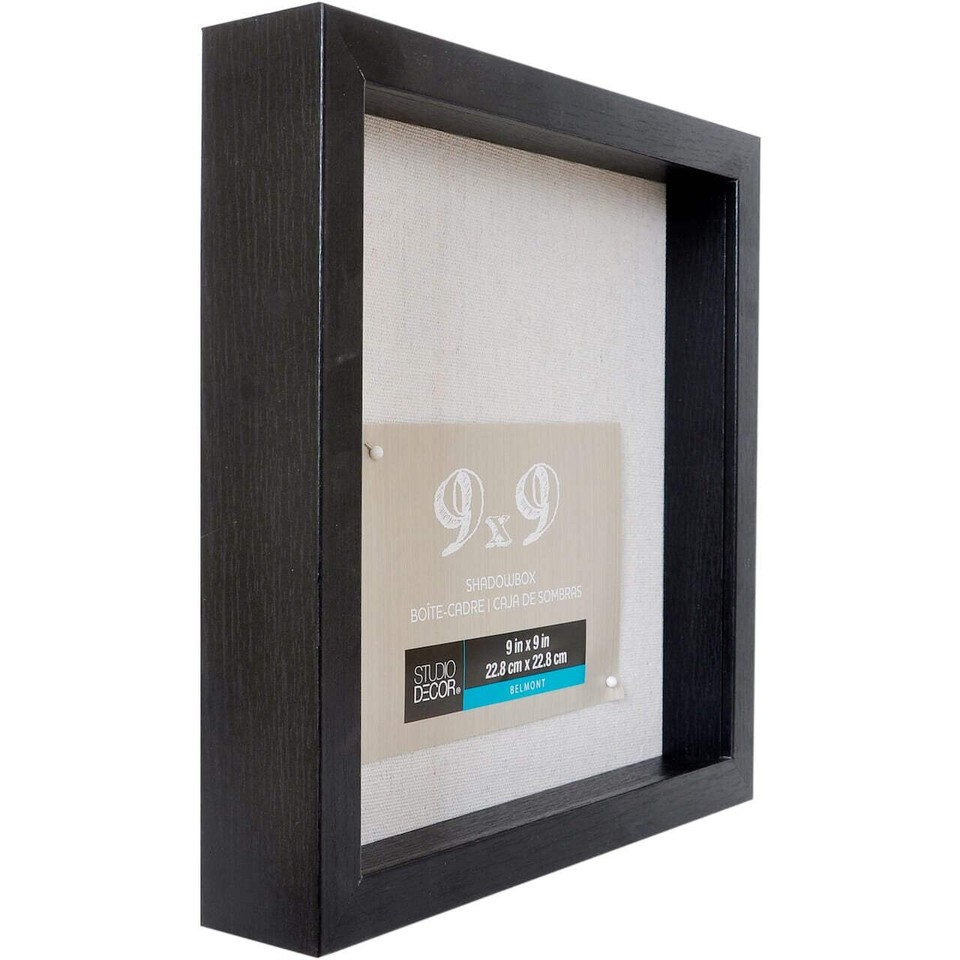 Black Belmont Shadow Box By Studio Décor® 9" x 9" Shadow Box eBay
