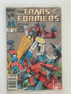 The Transformers # 12 VF Marvel Comic Book Optimus Prime Megatron Bee 7 J248