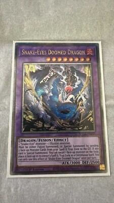 Yugioh EU English Snake-Eyes Doomed Dragon SUDA-EN035 Quarter Century SR NM 1st