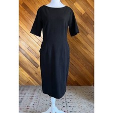 Ann Taylor Loft Black Ribbed Shift Dress
