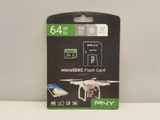 PNY 64GB Elite-X Class 10 microSDXC UHS-I Card w/ SD Adapter  100 MB/s  NEW