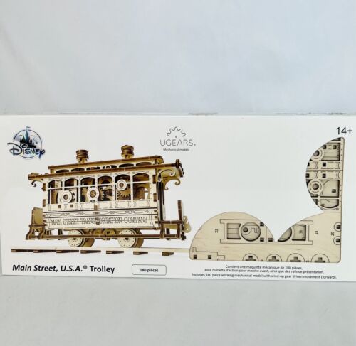 ❤️Disney Parks UGEARS Main Street USA Wózek 180 szt. Drewniany model 3D ZAPIECZĘTOWANY NOWY - Zdjęcie 1 z 6