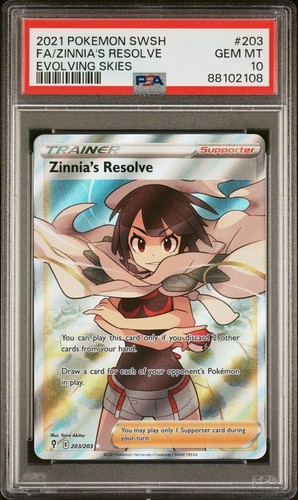 Zinnia's Resolve graded PSA 10 for sale on eBay