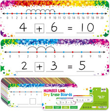 26 PCS Number Line Dry Erase Boards, Writable and Erasable Double Sided Board-0-