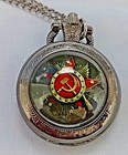 Black Pocket Watch Hammer Sickle Logo Army Cold War Old WW2 WW1 Vintage Retro UK