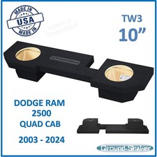 2003 - 2024 Dodge Ram 2500 Quad Cab 8" Dual Sub Box Subwoofer Enclosure