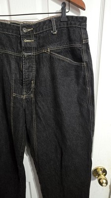 VTG Marithe Francois Girbaud Black Jeans 36x33 Baggy Wide Leg 90s