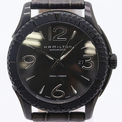 HAMILTON JAZZMASTER SEAVIEW 300M AUTOMATIC 46MM STEEL BLK PVD H377850 WATCH