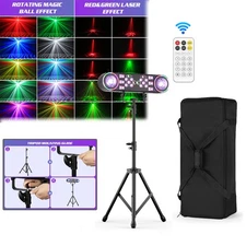 7-in-1 Dual Head Laser Party Light RGBW Effects Magic Ball, Laser Patterns Bar