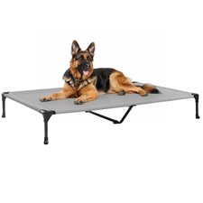 Outdoor Elevated Dog Bed Large 49.0 L x 33.0 W 9.0 Th Veehoo Silver Gray Sized