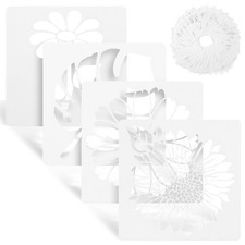  36 Pcs Flower Pot Stencils Floral Drawing Large Number for Scrapbooking