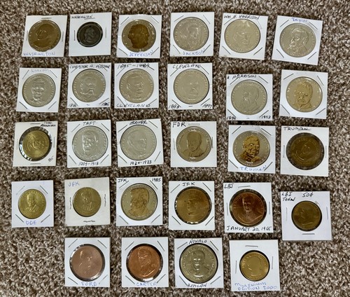 LOT Vintage United States Presidents Tokens / Coins Some Old US Presidential