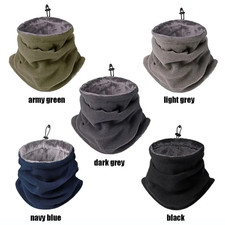 Winter Fleece Warmer Face Mask Scarf Soft Double Layer Thick Neck Gaiter Bandana