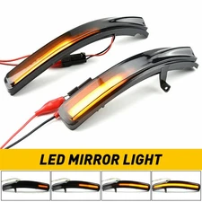 Sequential LED Smoked Side Mirror Turn Signal Lights For 2011-2019 Ford Explorer
