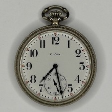 Vintage Elgin Grade 315 Pocket Watch Sidewinder 12s 15J - RUNS SLOW