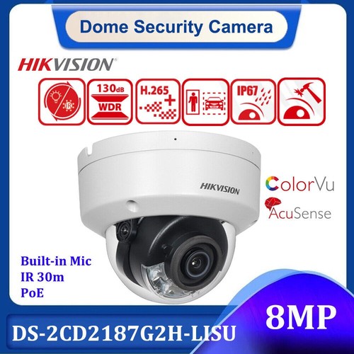 Hikvision DS-2CD2187G2H-LISU 8MP ColorVu IP Camera PoE Built-in Mic Smart-light - Bild 1 von 9