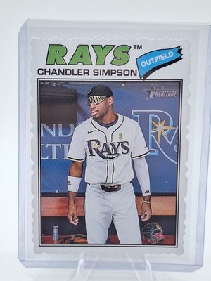 2026 Topps Heritage Chandler Simpson Deckle Edge Cut SP Rays