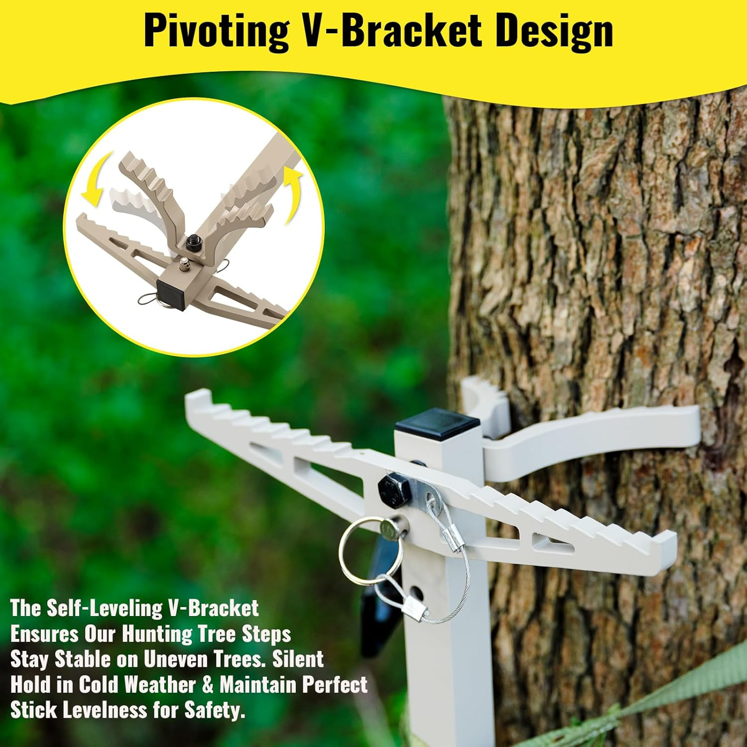 Climbing Sticks, 17” Lightweight Aluminium Hunting Climbing Sticks W/Silent Desi