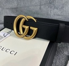 Authentic Gucci Black Leather GG Belt, Women’s Size 6-8 (90cm)