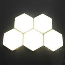 Innovative Hexagonal Shape DIY Wall Decor Lamp Home Light For Bedroom Living