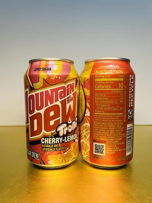 🔵 New Limited Edition Mountain Dew Zero Sugar TROLLI Cherry Lemon