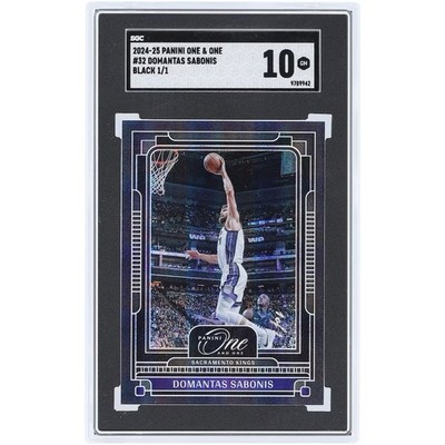 Domantas Sabonis Sacramento Kings 2024-25 Panini One & One Black #32 #1/1 SGC
