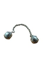 Pandora Sterling Silver Band of Hearts Safety Chain Bead Dangle Charm Jewelry