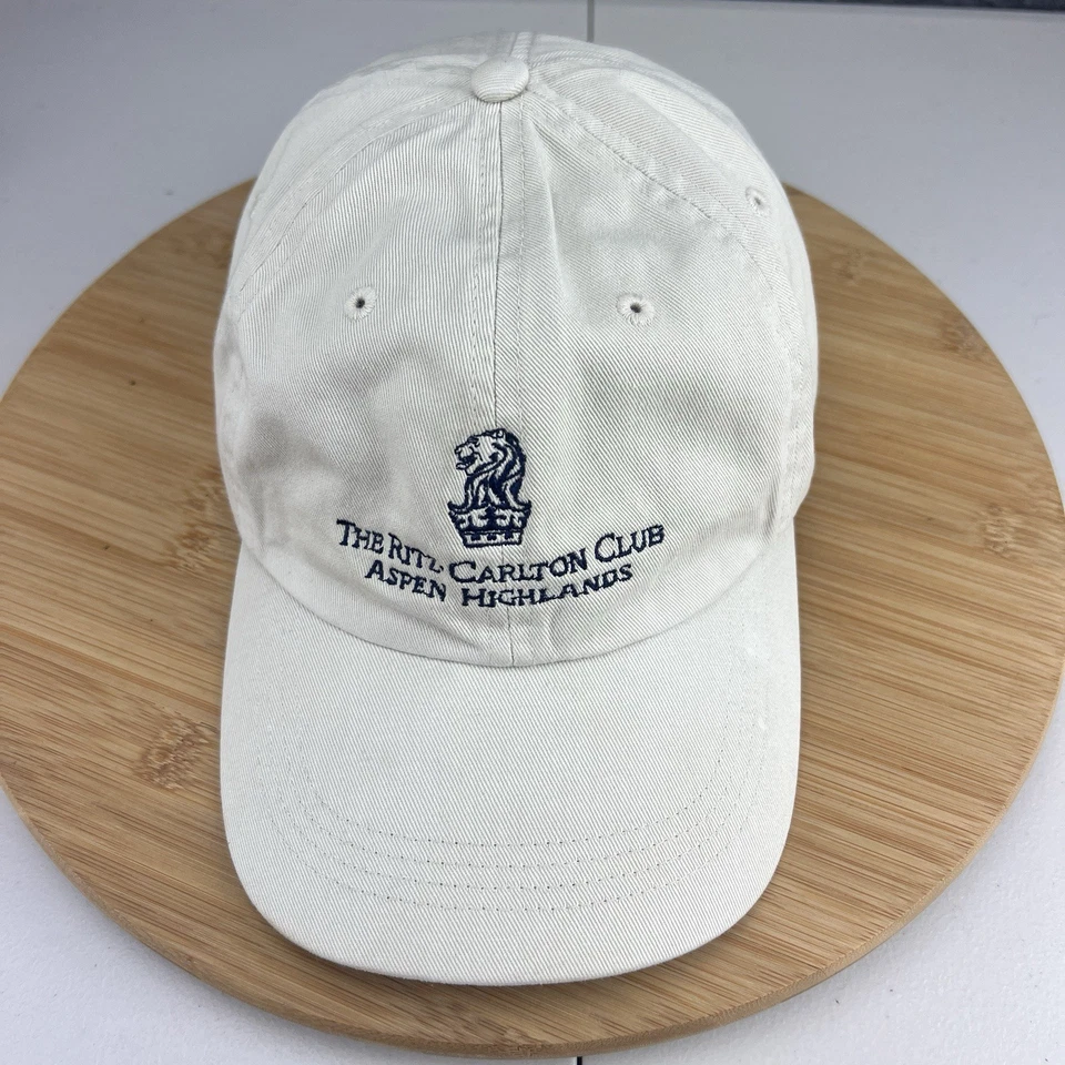 The Ritz Carlton Club Aspen Highlands Hat Cap Strapback OSFM Beige Colorado - Image 3 of 4