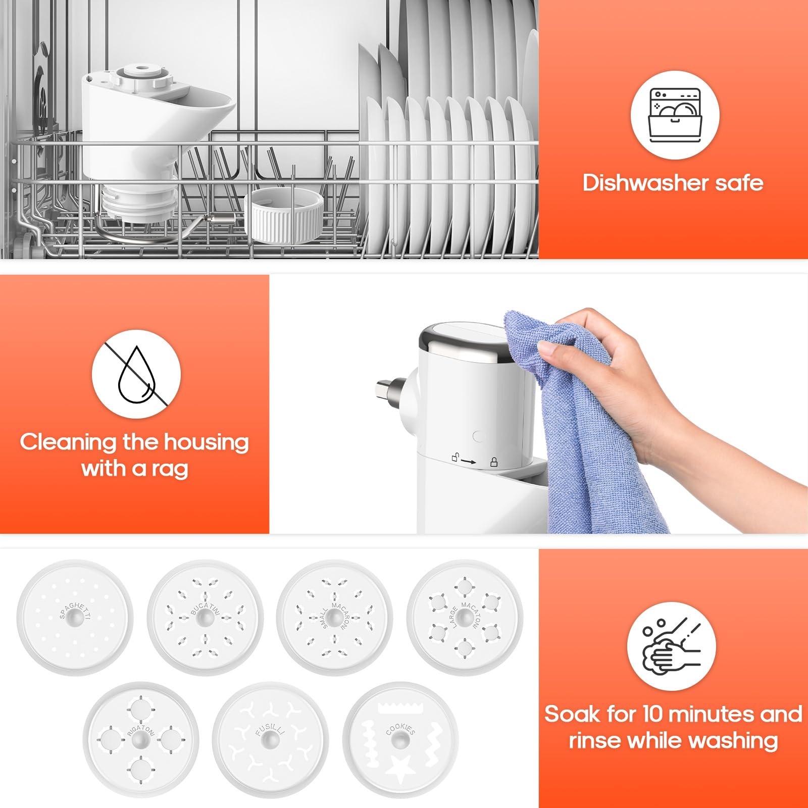 Gourmet Pasta Press Attachment for KitchenAid Stand Mixers, Pasta Attachment ...