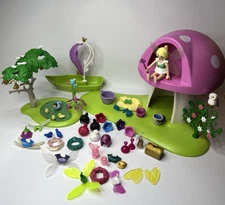Playmobil Fairy Lot Tooth Fairy Mushroom Toadstool House Wings Hair Enchanted