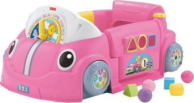 Fisher-Price Laugh & Learn Smart Stages Crawl Around Car Baby Learning Toy Pink