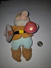 DISNEY STORE HAPPY WITH GEM 8" DWARF PLUSH MINI BEAN BAG TOY COLLECTIBLE OT6
