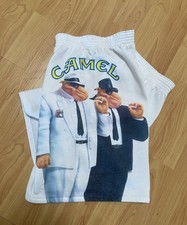 Vintage 90s Camel Joe Fleece Shorts One-Size-Fits-All Small 14x5 White USA