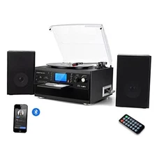 Bluetooth Record Player Turntable with Stereo Speaker, LP Vinyl to MP3 