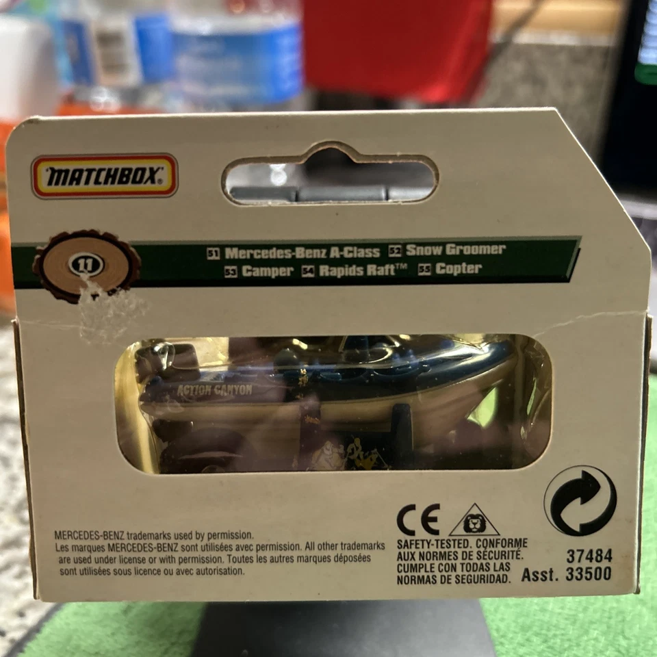 1998 Matchbox Rapids Raft Boat #54 Action Canyon barco de resgate/reboque 1:70 #11 - Imagem 2 de 2