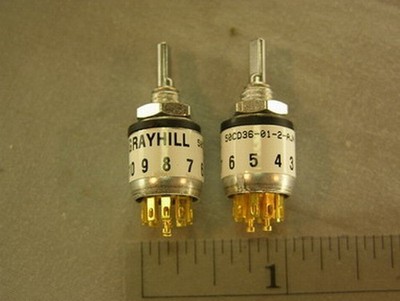 Grayhill Mil-Spec 50CD36-01-2-AJN DP 2 Pole 4 Position Rotary Switch