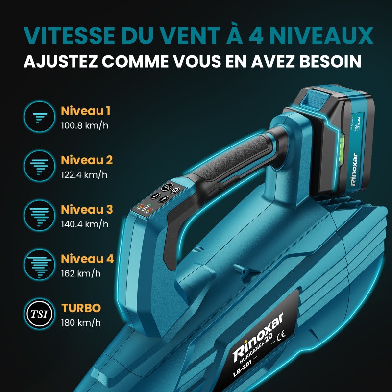 souffleur feuilles 18v – vue détaillée
