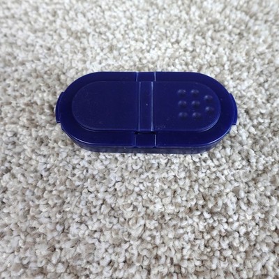 Tupperware Navy Blue Oval Spice Shaker Replacement Lid Flip Top Seal Dual Sided